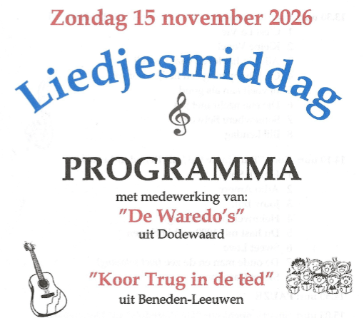 Liedjesmiddag Beneden Leeuwen